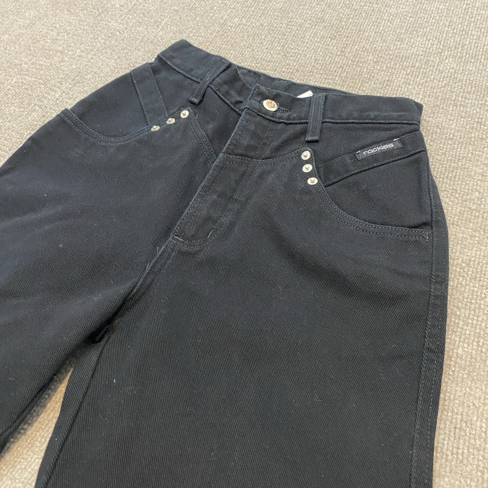 Vintage 90s Black High Rise Bareback Rockies Studs Embellishe Size 26 Fits 25x34